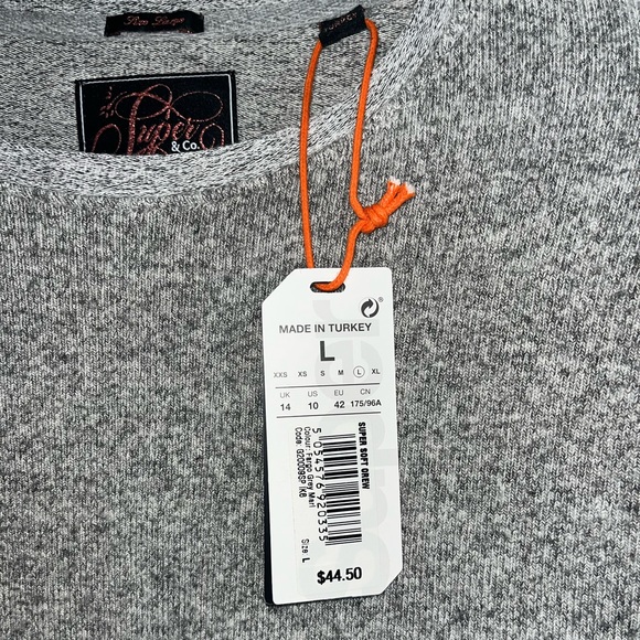 SuperDry Super Soft Crew Jumper in Fargo Grey Marble NWT — Large - Picture 3 of 8
